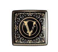 Coppetta piana porcellana cm. 12 , VIRTUS GALA BLACK , Rosenthal Versace