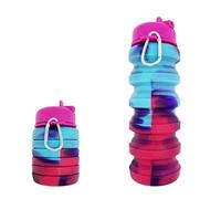 Coppetta pieghevole Coppetta in silicone Bollitore for ciclismo sportivo creativo portatile da esterno con tazza d'acqua pieghevole in silicone(Red)