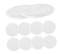 Coppette Assorbilatte Riutilizzabili da Allattamento, 10 Pezzi | Fibre di Bambù e Microfibra, Bianche, per Reggiseno e Perdite, Comode Dopo il Parto