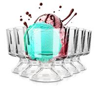 Coppette da gelato in vetro da 290 ml, 6 pezzi.