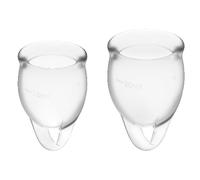 Set Coppetta Mestruale, Trasparente - Satisfyer Feel Confident Menstrual Cups Transparent 2 pz.