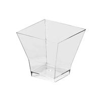 Coppette Quadrate Aperitivo Appetizer 250pz Trasparenti Piccoli 90cc da Bar Pub