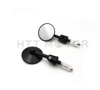 Coppia 1 " 25mm Moto Manubrio Rotondo Barrette Taglio Specchietto Convesso Lato