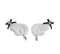 Coppia 1 accessorio spilla in tessuto con ciondolo vintage per accessori Opzione e nera Accessorio trendy per spilla sul petto
