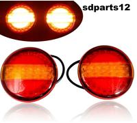 Coppia 12/24v Led Luci Fanali Posteriori Rotondo Freccia Dinamica ECE E9 38 Led