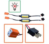 Coppia 12V H7 H18 LED Canbus Decodificatori Anti-sfarfallio Resistori Waterproof