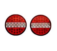 Coppia 12V Volt LED Posteriore Rotondo Hamburger Faro Camion Autocarro Rimorchio
