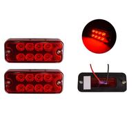 Coppia 2 12v 8 LED Coda Posteriore Rosso Indicatore Lampade Luci Camper Roulotte