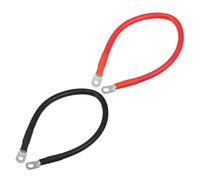 Coppia 2 AWG 18" 3/8" 5/16" Batteria Inverter Cavi, per Auto Nero rosso