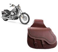 Coppia 2 Borse bisacce valigie laterali pelle cuoio moto HARLEY DAVIDSON Softail