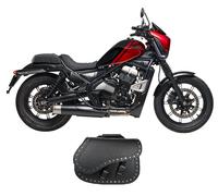 Coppia 2 Borse moto custom borsoni bisacce valigie laterali pelle morini calibro