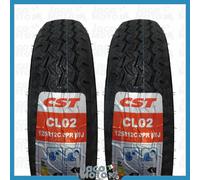 Coppia 2 Copertoni Gomme Pneumatici APE CAR TM 703 CST 125 R12 C 8PR 81J RADIAL
