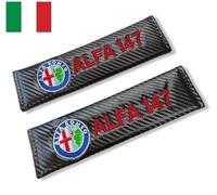 Coppia 2 Copricintura Copri Cintura di Sicurezza Per Alfa Romeo 147 Carbonio