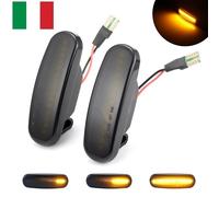 Coppia 2 Frecce Dinamiche Laterali Fumè a Led Per FIAT Grande Punto Evo Panda