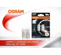 COPPIA 2 LAMPADINE W5W T10 OSRAM LEDRIVING LED POSIZIONE AUTO 24V 6000K 2845DWP