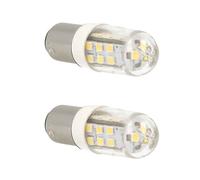 2 Pezzi Lampadine Led Per Barca, DC 12V e 24V, 4W 350 Lumen, 4W=40W, BA15D G18, BAY15D G18,5 (BAY15D, Natural White 4500K)
