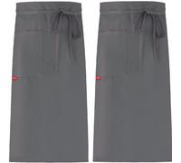 Coppia 2 pz. grembiule grembiuli da cucina per sala vita cameriera unisex grigio