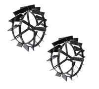 COPPIA 2 RUOTE IN FERRO CINGOLATE PER MOTOZAPPA ALTEZZA 50 CM LARGHEZZA 15 CM