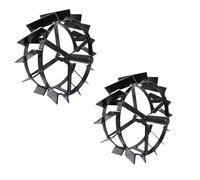 COPPIA 2 RUOTE IN FERRO CINGOLATE PER MOTOZAPPA ALTEZZA 50 CM LARGHEZZA 15 CM