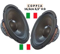 Coppia (200W) AltoparlantI Mid-Woofer 6,5" Pollici 16,5 Cm 165mm 8Ω Universali