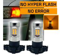 Coppia 24W PY24W 3030 SMD LED Giallo Ambra Lampadine Indicatori 12190SV