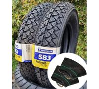 Coppia 2pz pneumatici scooter Michelin S83 3.00-10 + 2 camere d'aria Vespa 50