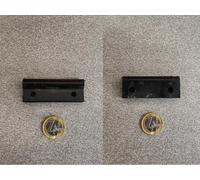 Coppia 2x Cerniere Alette Pantine Parasole Fiat 500 Plastica Nere