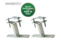 Coppia 2x Staffa Zanca Antenna TV Professionale 10cm Metallo Zincato 2 Pezzi