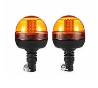 Coppia 40 LED Arancio Rotante E9 12-24V IP56 Omologato Base Flessibile Lampeggiante LED Trattore