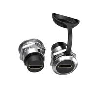 Coppia Accoppiatori USB 3.0 Femmina Per Montaggio a Pannello Alloggiamento in Lega Zinco Resistente Alla Corrosione Premium Installazione Senza Problemi Con Dado Posteriore Montaggio a Pannello USB