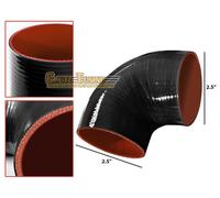Coppia Adattatore A Gomito In Silicone 2.5" NERO Per Suzuki / Toyota