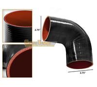 Coppia Adattatore A Gomito In Silicone 2.75" NERO Per Jeep/Land Rover