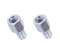 Coppia Adattatore Specchio Specchietto Moto M10 Destro a M10 Sinistro Argento