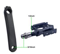 Coppia adattatori bici di qualità in argento adatti a pedivelle e pedali misure