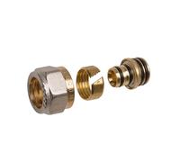 Coppia Adattatori per Tubo Multistrato 1/2" x 16/2 mm Cromo