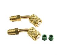 COPPIA ADATTATORI R410A IN OTTONE ATTACCHI 1/4 Maschio SAE a 5/16 Femmina SAE per Condizionatore e Refrigerazione Service