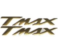 Coppia adesivi 3D Stickers in rilievo oro dorati T MAX T-MAX TMAX 500 530 560