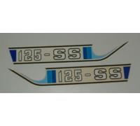 coppia adesivi decals stickers MALANCA OB ONE 125 BLU