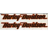 Coppia Adesivi Resinati Stickers 3D SCRITTA HARLEY DAVIDSON rilievo DA SERBATOIO