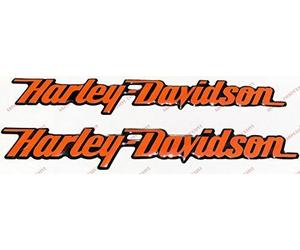 Coppia Adesivi Resinati Stickers 3D SCRITTA HARLEY DAVIDSON rilievo DA SERBATOIO