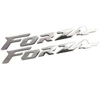 Coppia Adesivi Stickers 3D Silver Cromato per Forza 125 350 750