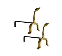 COPPIA ALARI CAMINO BRUCIALEGNA OTTONE ART.2150