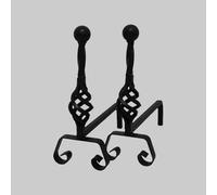COPPIA ALARI CON SFERA PIGNA cm 40x15x28h Accessori Camino (Coppia 1)
