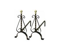 COPPIA ALARI PER CAMINO CAMINETTO MODELLO ORTISEI art. 630 cm 15x41x40h