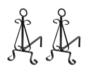 Coppia Alari Poggia Legna Mod. Con Anello 1085