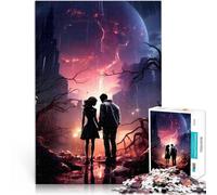 Coppia alla fine del mondo puzzle 1000 pezzi per adulti Giocattoli che creano dipendenza e sfidano l'intelligenza del cervello Migliorare l'amore tra le coppie 38x26cm