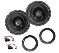 Coppia Altoparlanti Casse 165 mm 2 vie con adattatori per auto Autoradio compatibili con Audi Q3, Volkswagen Golf, T5, Passat, Touareg, Bettle, Skoda Yeti, Superb, Kodiak, Seat Ateca, Porsche Cayenne