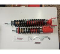 COPPIA AMMORTIZZATORI CARBONE PIAGGIO VESPA PK 50 XL RUSH + SERIE GOMMINI