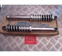 COPPIA AMMORTIZZATORI CICLOMOTORI EPOCA I.M.C.A. CROMATI Lunghezza 310mm Fondo..