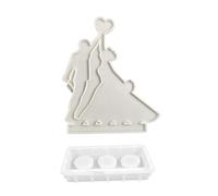 Coppia amore cuore portacandele in silicone a base di candela stampo sesso di candela fare muffe gyps decorazioni per ufficio stampi stampo in silicone riutilizzabile